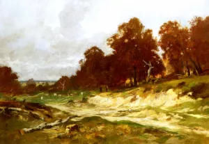 Landschaft Bei Barbizon by Otto Frolicher Oil Painting