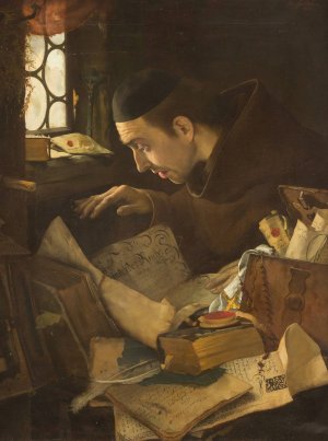 Highly important pergament by Otto Goldmann Oil Painting