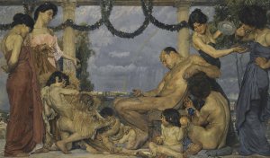 Herkules Bei Omphale by Otto Greiner Oil Painting
