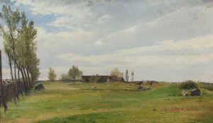A bornholmish paddock by Otto Haslund Oil Painting
