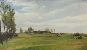 A bornholmish paddock by Otto Haslund Oil Painting