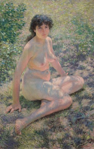 July by Otto Henry Bacher Oil Painting