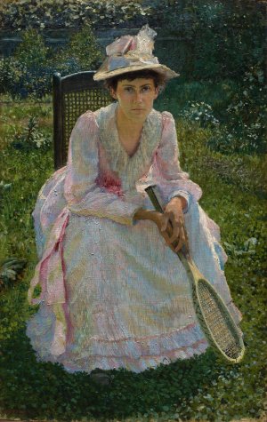 Mary Holland Bacher by Otto Henry Bacher Oil Painting