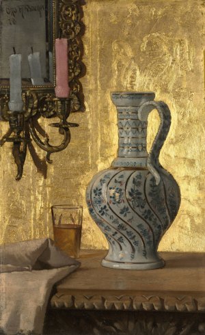 Pitcher And A Glass On A Table by Otto Henry Bacher Oil Painting