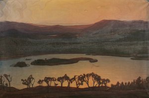 Blick uber den Aerransee by Otto Hesselbom Oil Painting