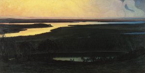 Our Country. Motif from Dalsland by Otto Hesselbom Oil Painting