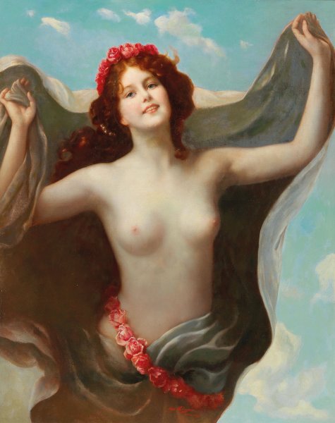 Aphrodite  by Otto Lingner - Hand-Painted Oil Painting Reproduction