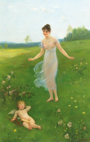 Liebesfruhling by Otto Lingner Oil Painting