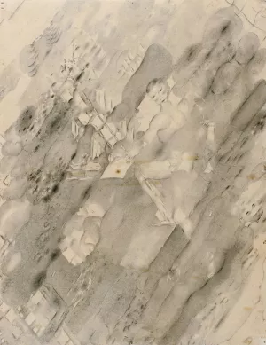 Diagonal-Komposition by Otto Meyer-Amden Oil Painting