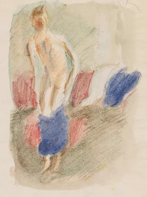 Sich ausziehender Knabe by Otto Meyer-Amden Oil Painting
