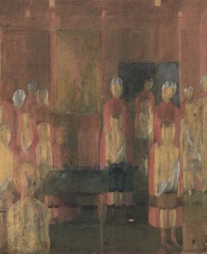 Vaccination by Otto Meyer-Amden Oil Painting