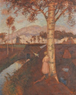 Abend im Moor by Otto Modersohn Oil Painting