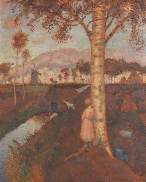 Main Product Photo of Abend im Moor  Painting by Otto Modersohn