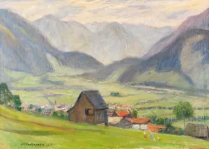 Blick ins Tal by Otto Modersohn Oil Painting