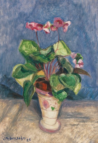 Main Product Photo of Bluhendes Alpenveilchen  Painting by Otto Modersohn
