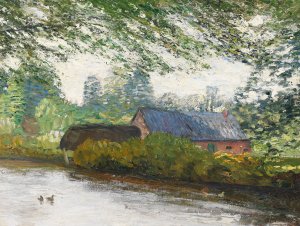 Enten auf der Wumme by Otto Modersohn Oil Painting