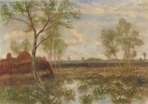 Landschaft bei Fischerhude by Otto Modersohn Oil Painting
