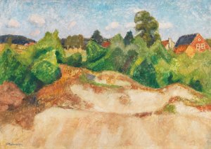 Sommerliche Dunenlandschaft in Quelkhorn bei Fischerhude by Otto Modersohn Oil Painting