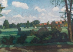 Sommerliche Wiesen bei Fischerhude by Otto Modersohn Oil Painting