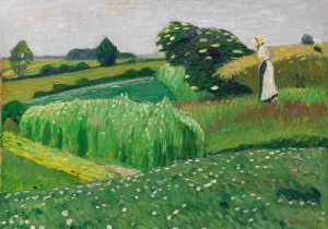 Sommerliche Wiesen bei Fischerhude by Otto Modersohn Oil Painting