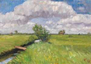 Sommerliche Wummewiesen by Otto Modersohn Oil Painting