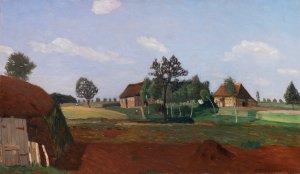 Sommertag im Moor by Otto Modersohn Oil Painting