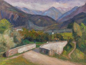 Zillenbachbrucke by Otto Modersohn Oil Painting