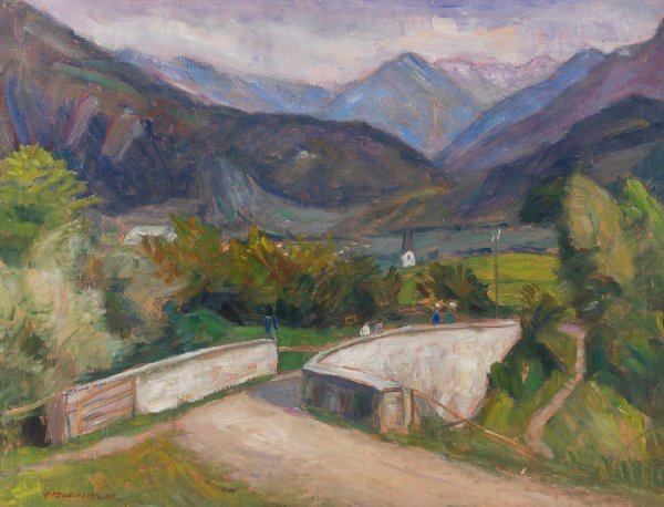 Main Product Photo of Zillenbachbrucke  Painting by Otto Modersohn