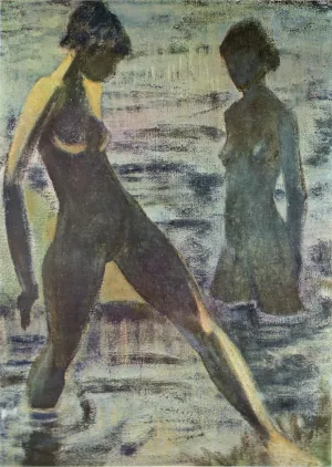 Large Bathers Oil painting by Otto Mueller
