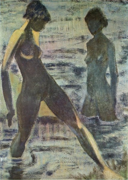 Main Product Photo of Large Bathers Painting by Otto Mueller