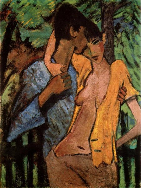 Liebespaar by Otto Mueller - Hand-Painted Oil Painting Reproduction