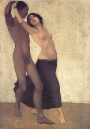 Neger und Taenzerin by Otto Mueller Oil Painting