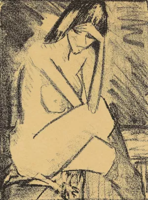 Sitzende in Strumpfen by Otto Mueller Oil Painting