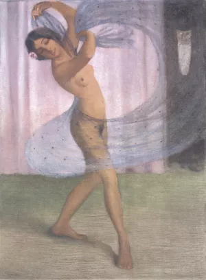 Taenzerin mit Schleier by Otto Mueller Oil Painting