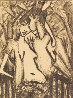 Zigeuner-Liebespaar 2 by Otto Mueller Oil Painting