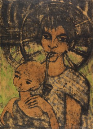 Zigeunermadonna by Otto Mueller Oil Painting