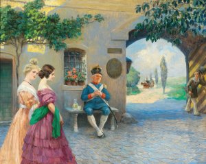 Gemutliche Zeit by Otto Nowak Oil Painting