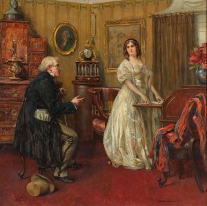 Genreszene by Otto Nowak Oil Painting