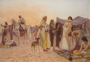 Slave Market by Otto Pilny Oil Painting