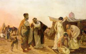 The Slave Market by Otto Pilny - Oil Painting Reproduction