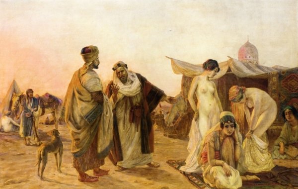 Main Product Photo of The Slave Market Painting by Otto Pilny
