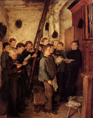 Choir Rehearsal by Otto Piltz Oil Painting
