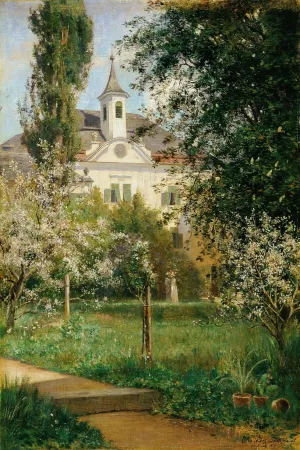Schloss Gerasdorf by Otto Seraphim Peters Oil Painting