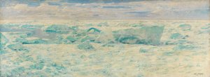 Ice Floes in the Arctic Ocean Oil painting by Otto Sinding