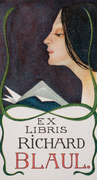 Book-plate of Richard Blaul  by Otto Tragy - Hand-Painted Oil Painting Reproduction