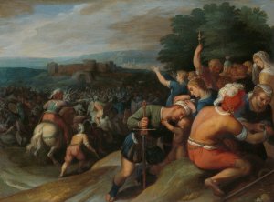 The Batavians Surround the Romans at Vetera by Otto Van Veen Oil Painting