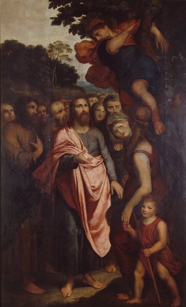 The Calling of Zacchaeus who is Sitting in a Fig Tree by Otto Van Veen - Hand-Painted Oil Painting Reproduction