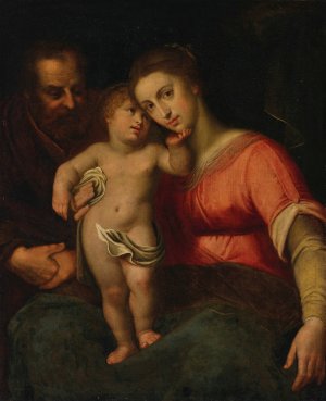 The Holy Family by Otto Van Veen Oil Painting