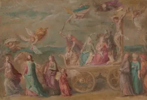 The Triumph of the Word of God, from the Series Triumph of the Catholic Church by Otto Van Veen Oil Painting