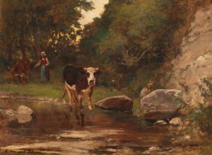 Heading to the Watering Place by Otto Von Thoren Oil Painting